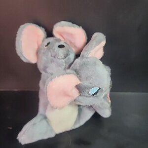 Vintage Mom and Babe Mouse Hugging Plush